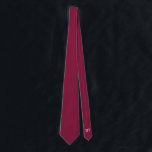 Personalised Merlot Wedding Groom  Neck Tie<br><div class="desc">If you're looking for a wedding tie that is both modern and minimalist,  our Merlot neck tie design is the perfect choice ©️2023  - The back of the tie is personalized with the groom's/groomsman initials,  you can remove this if you just want a matching solid necktie with no writing</div>