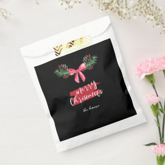 Personalised merry christmas favour bag