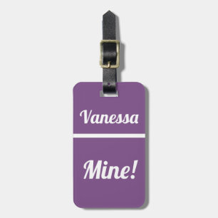 Personalised Mine Funny Luggage Tag