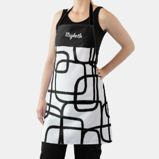 Personalised Minimalist Abstract Line Art Apron