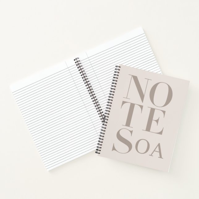 Personalised Minimalist Notes Custom Name Notebook (Inside)
