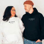 Personalised Minimalist Wifey Year Established    Hoodie<br><div class="desc">Personalised Minimalist Wifey Year Established newlywed</div>