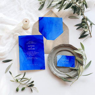 Personalised Modern Ink Wedding Abstract Bold Announcement