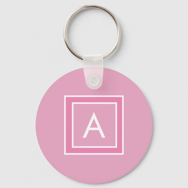 Personalised Modern Monogram Keychain (Front)