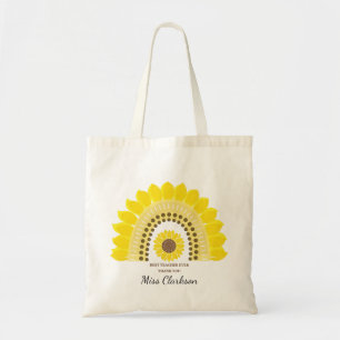 Personalised Modern Rainbow Thank You Teacher Tote Bag
