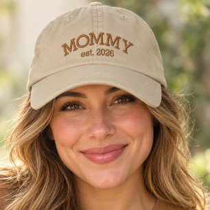 Personalised MOMMY Est. Year Embroidered Hat