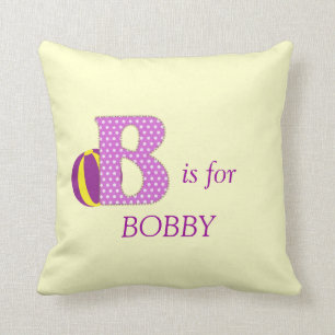 Personalised Monogram Letter B Nursery  Pillow