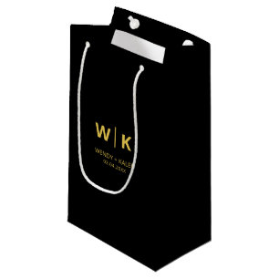 Personalised Monogram Wedding Party Favour Packing Small Gift Bag