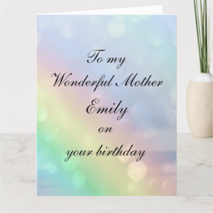 Personalised Mother Birthday Card