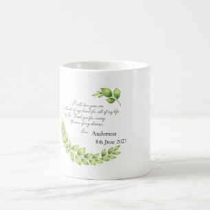 Personalised Mother of Groom Bride gift, Thank you Coffee Mug