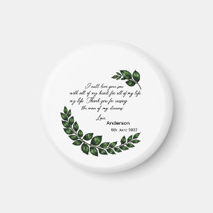 Personalised Mother of Groom Bride gift, Thank you Magnet