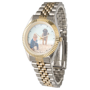 Personalised Mother's Day Gift Custom Photo Gold Watch