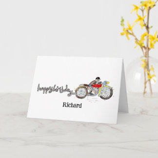 Personalised Motorbike Birthday Card