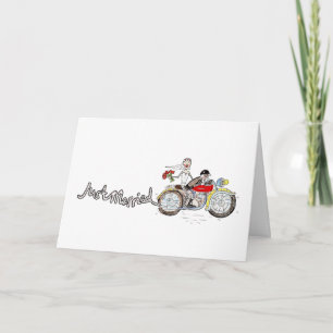Personalised Motorbike Bride and Groom Wedding Card