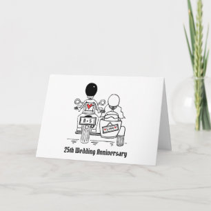 Personalised Motorbike & Sidecar Anniversary Card