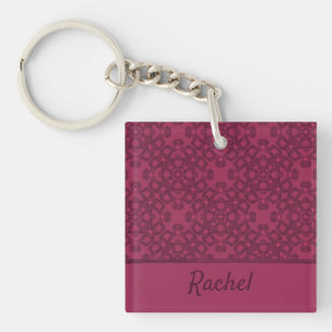 Personalised mulberry pattern keychain