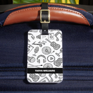 Personalised Musical Instruments Music Accessories Luggage Tag
