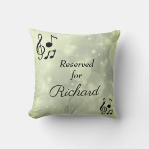 Personalised Musical Reserved Throw Pillow