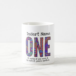 Personalised NA 12 step one year clean any name Coffee Mug