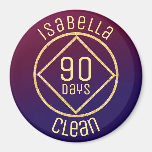 Personalised NA Narcotics Anonymous clean time Magnet