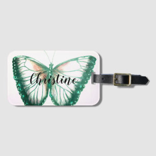Personalised Name Beautiful butterfly Luggage Tag