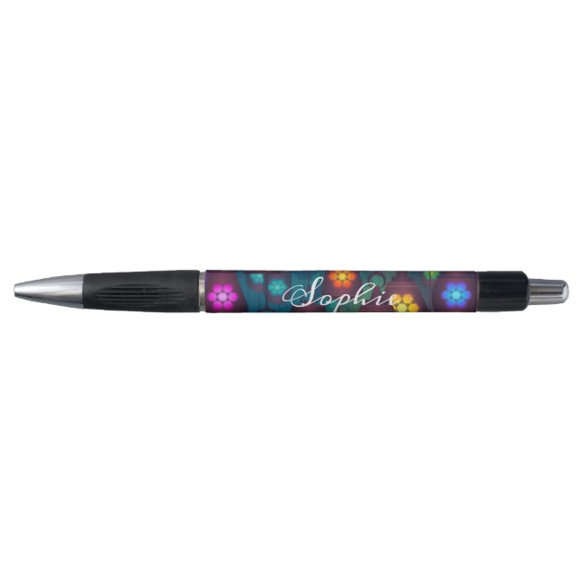 Personalised name Colourful Moroccan lanterns Pen (Front)