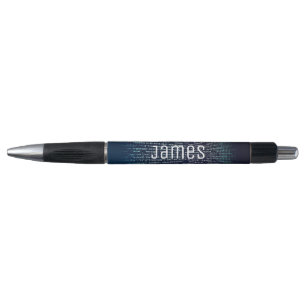 Personalised name computer coding student pen