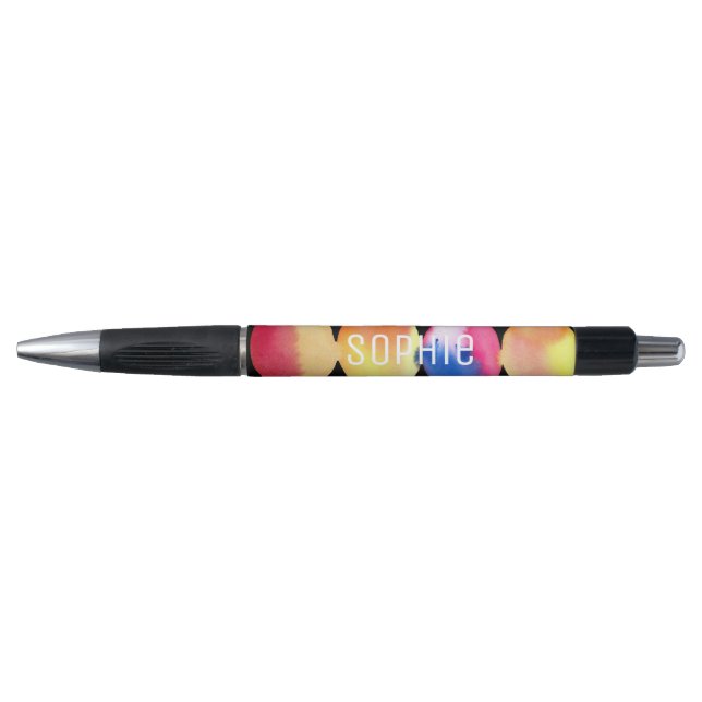 Personalised name cute colourful red watercolor ar pen (Front)