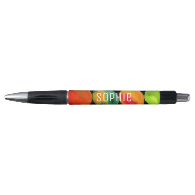 Personalised name cute colourful watercolor art pen (Front)
