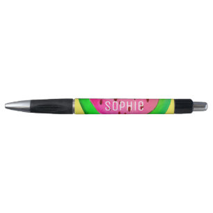 Personalised name cute watermelon fruit art pen