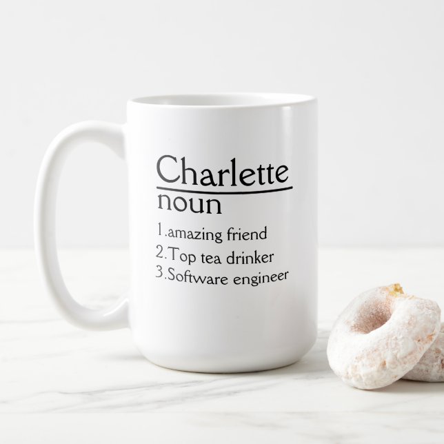 Personalised Name Definition Classic Mug (With Donut)