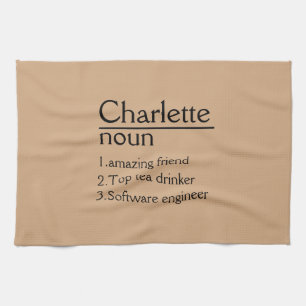 Personalised Name definition Kitchen Towels