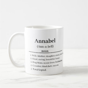 Personalised name definition mug