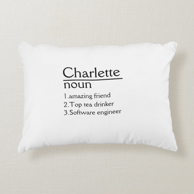 Personalised Name definition Pillow (Front)