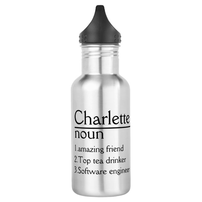 Personalised Name Definition tumbler 532 Ml Water Bottle (Left)