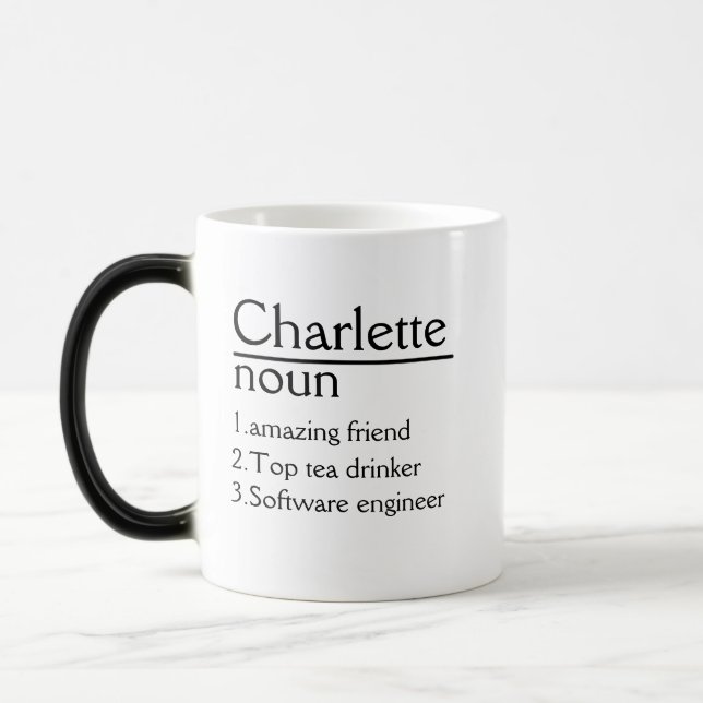 Personalised Name Definition white Mug  (Left)