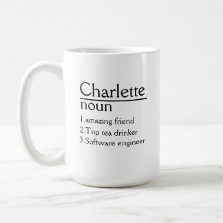 Personalised Name Definition white Mug
