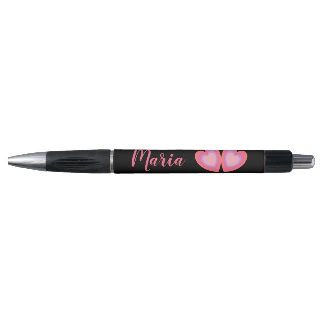 Personalised Name Editable Pens with Hears  (Front)