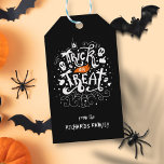 Personalised Name Trick or Treat Halloween Gift Tags<br><div class="desc">Personalise with your name to create a spookily fun design for your Halloween party.</div>