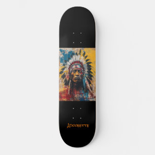 Personalised Native American Skateboard