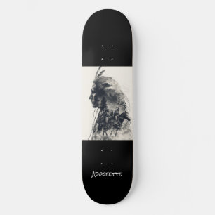 Personalised Native American Skateboard