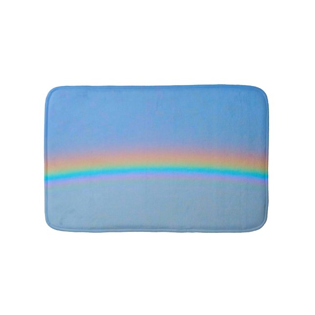 Personalised natural real rainbow bath mat (Front)