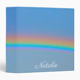 Personalised natural real rainbow binder