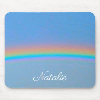 Personalised natural real rainbow mouse pad