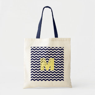 Personalised Navy Nautical Monogram Tote Bag