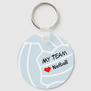 Personalised Netball  Ball Design Keychain
