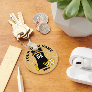 Personalised netball club members keychain