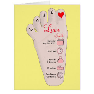 Personalised New Baby Gift Birth Stats Details