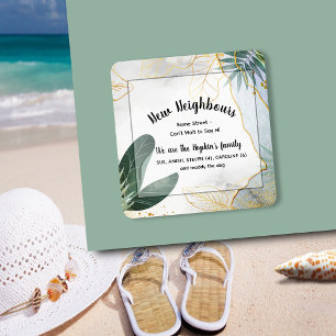 Personalised New Neighbour Introduction Card – Mee Square Sticker