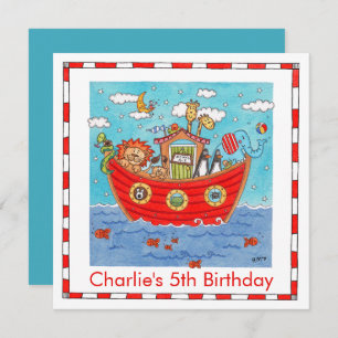 Personalised Noah's Ark Birthday Invitation